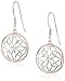 Sterling Silver Celtic Knot Round Drop Wire Earrings