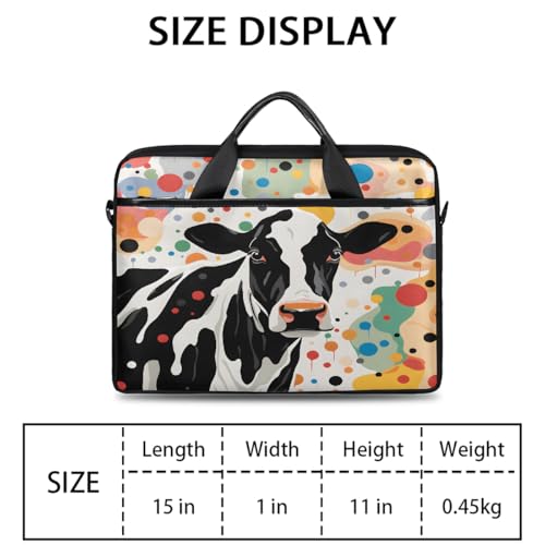 Bolsa para portátil Colorful Spotted Cow 15 pulgadas miniatura 2