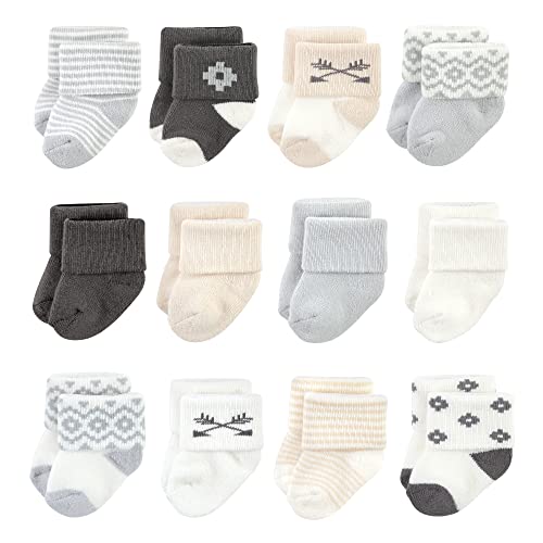 Image of Hudson Baby baby-girls Cotton Rich Newborn and Terry Socks