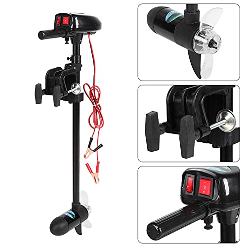 Motore per barca, metallo 12V 18 lbs telescopico spazzolato multi-gear elettrico elettrico motore da pesca alla traina con per gommone barca marina