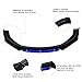 KEEPDSGN 4PCS Universal Car Front Bumper Lip Body Kit Splitter Spoiler Diffuser Protector Compatible with Subaru BRZ Cruze - Gloss Black,Blue Tongue