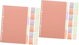 Abaodam 20 Conjuntos De Guias De Índice 3 Divisórias De Fichário Com Abas Separadores De Fichário Divisórias Removíveis Para Notebook A5 Divisórias De Fichário Para Notebooks