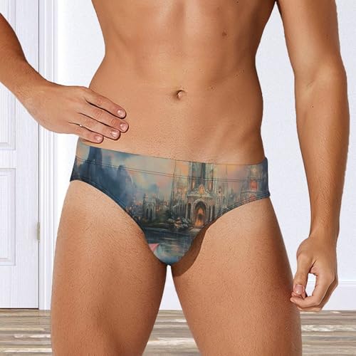 Lotuses Palace Men's Swim Brief Sexy Bikini Swimwear Swimsuit Trunks Bathing Suits4