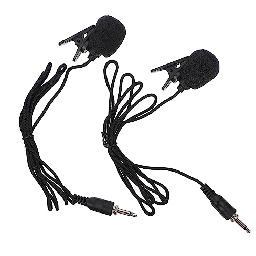 GREENADSCAPE Micrófono Lavalier De Condensador Pack De 2 Micrófonos De Solapa Omnidireccional Clip En Micrófono para Grabación En Smartphone y DSLR