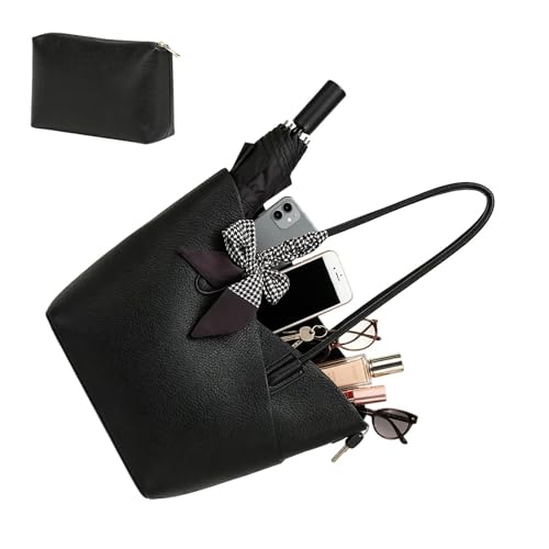 Adsfvs Bolsos Hombro Mujer | Bolso Monedero Estructurado Impermeable | Bolso Llevado Hombro Mochila para Mujer Viajes Diarios Compras Hogar Al Aire Libre Noche Boda, Negro , Se référer au