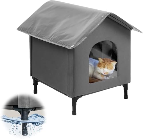 Jucgghk The Soft Heated Cat House with A Timer and Adjustable Heating Pad is an Artificial Cat House, Suitable for Indoor Pets Suitable for Indoor Pets(No-Heated)