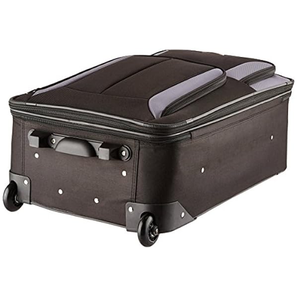 Rockland Equipaje Journey Softside Set Vertical, Negro/Gris, Talla única, Juego de Equipaje de 4 Piezas