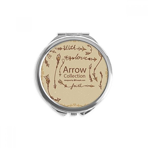 Miroir de poche à la main bohe multicolore pour corriger le maquillage partout