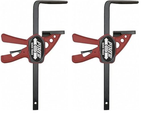 PIHER - INDUSTRIAS PIQUERA Serre-Joint Mini Quick Track PIHER-22 cm-52103, Noir, Rouge Foncé (Lot de 2)