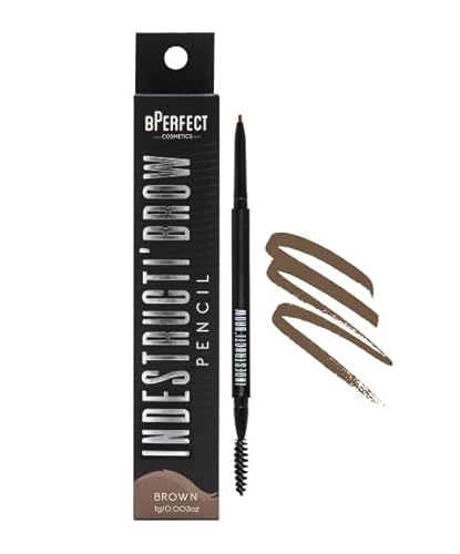 BPerfect IndestructiBrow Pencil – Retractable Ultra-Fine Brow Pencil with Spoolie – Shade: Brown - 1g