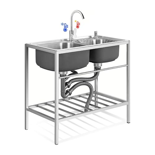 Évier portable pour restauration résistant à la rouille pour l'extérieur