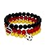 Produktbild SIX Deutschland Armschmuck-Set mit Herzen und Fußball-Motiv, Fanartikel, Accessoire zur Europmeisterschaft, Nationalelf, Rot Schwarz Gold (524-981)
