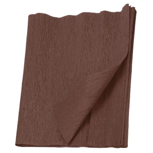 Image of MECCANIXITY Crepe Paper Roll 7.5ft Long 20 Inch Wide for Wedding Ceremony Various Large Festivals Decoration, Dark Brown