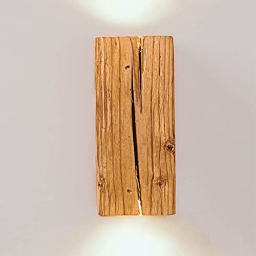 Preisvergleich Produktbild Blockholz-Schmiede Handgefertigte Altholz Wandleuchte aus Deutschland Nachhaltig und einzigartig