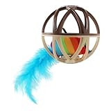 Hqunjikp Katzenball – interaktiver Katzenball mit Geräuschen, Kratzspielzeug, Zubehör für Kätzchen, Haustierzubehör für drinnen und draußen, Spieltraining, Kauübung, Stimulation