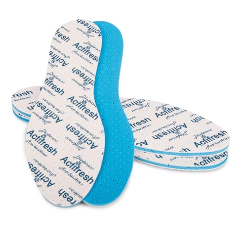 SULPO Plantillas para el sudor ActiFresh 2 pares - Reductor de olores - Para personas con pies sudoración - Plantillas finas y cómodas para calzado deportivo de trabajo, salud y seguridad, uso diario