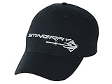 Womens Corvette Stingray Rhinestone Black Hat - UNSTRUCTURED
