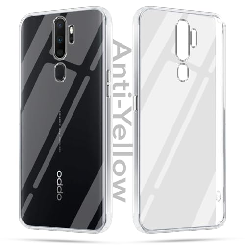Image of Jkobi Lifetime Anti-Yellow Clear Back Cover Case for Oppo A5 (2020) | A9 (2020) (Sleek Hard Crystal | Shockproof and Camera Protection)