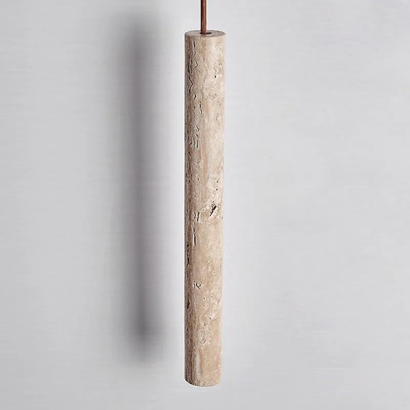 Suspension nordique moderne en pierre de travertin pour intérieur chaleureux