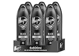 Magno - Gel de Ducha Black Energy - pack de 6 de 600ml (3.600ml) - Fragancia energizante de toques cítricos