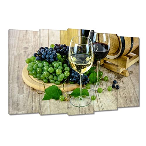 Tableau imprimé sur toile vin de raisin de qualité premium pour salon raffiné 150x95cm