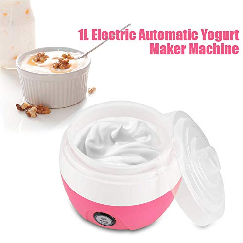 Automatic Electric Yogurt Maker, 220V Home Organic Yogurt Machine with Plastic Containers for Custom Flavor & Thickness, Pink - Thumbnail 5