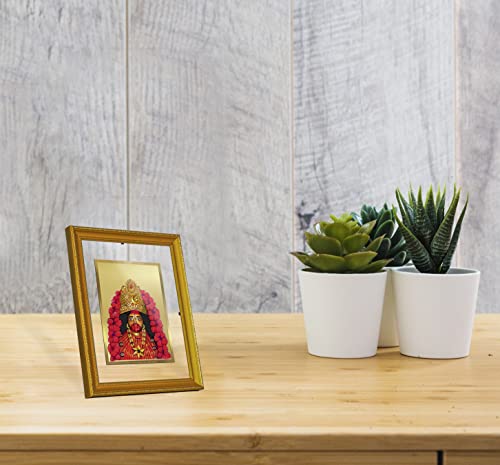 Image of Diviniti Maa Tara Gold Plated Wall Photo Frame, Table Decor| DG Frame 101 Size 2 and 24K Gold Plated Foil| Religious Photo Frame Idol For Pooja, Gifts Items (13.5 CM X 15.5 CM)