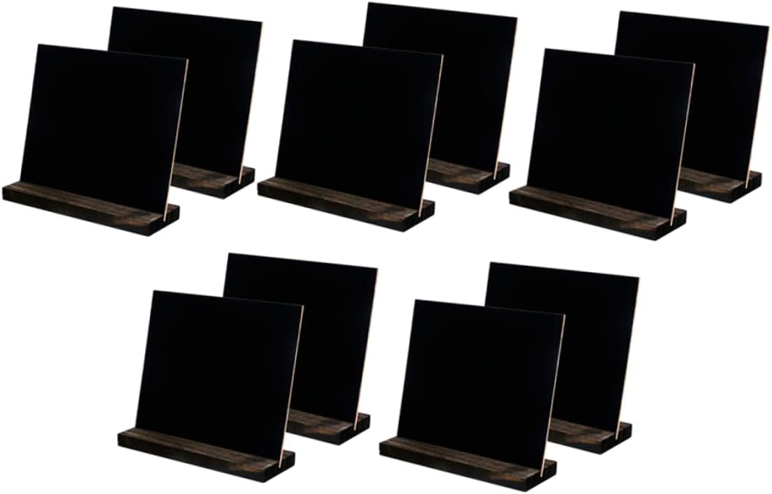 Homoyoyo 10pcs Blackboard Tags Mini Message Chalkboards for Wedding Restaurant Craft Projects