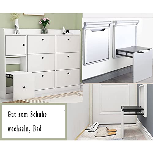 Foldable Wall-Mounted Stool Armrest,Shower Seat with Handle,Shoes Changing by liguanlan - Image 5