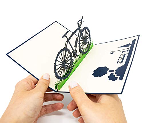 Foto von LIMAH® Pop Up Geburtstagskarte Fahrrad-Karte 3D Geschenkkarte Sport-Karte für Jungen Grußkarte Glückwunschkarte Rennrad-Karte für Sportler Kombinierbar mit einem Gutschein zum Geburtstag