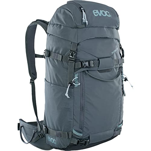 EVOC PATROL 40 Tourenrucksack (komfortables Tragesystem, Lastenverteilung über NEUTRALITE SYSTEM, seitlicher Schnellzugriff, Lawinenfach, Befüllung von oben und Seite), Carbongrau