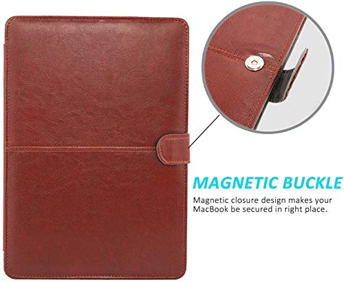 Image of SwooK PU Leather Book Folio Case Cover for Old MacBook Air 13-13.3 inch [2010-2017 Release] A1369 A1466 MacBook Air Sleeve case Cover