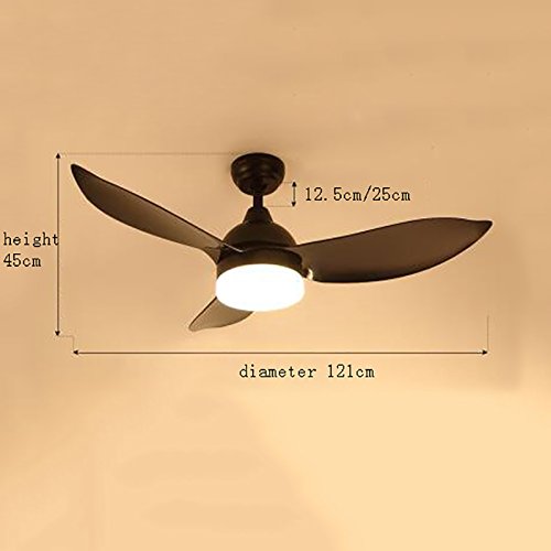 Ventilateur de plafond pour éliminer la chaleur du salon avec éclairage LED télécommandé - 4