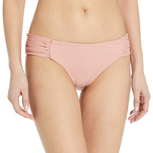 Luli Fama Women's Cosita Buena Scrunch Panty Full Back Bikini Bottom Swimwear, rosa, MED
