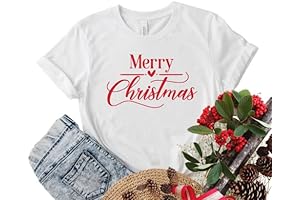 Merry Christmas Shirts, Cute Christmas Shirts for Women 2021, Christmas Plus Size...