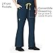 WonderWink Womens Flare Leg Cargo Medical Scrubs Pants, Caribbean, Small Petite US