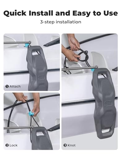 Image of KEMIMOTO Boat Fenders Boat Bumpers for Docking Upgraded Boat Fenders Bumpers, Fit for Bass Boat Jon Boat and Pontoon Boat