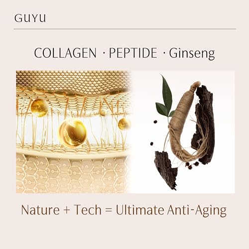 Image of Ginseng Anti-Aging Face Serum | GUYU Single-Use Ampoule | Peptides, Hyaluronic Acid, Panthenol, Ectoin, Beta Glucan | for Lifting, Firming, Smoothing Lines, Plumping (0.05 Fl Oz x 30pcs)