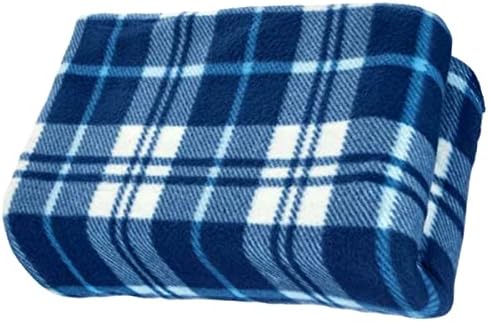 Cotton Arts SOFT FLEECE BLANKETS LARGE EXTRA WARM TARTAN SOFA BED CHECK THROW 150cm X 200cm (Silver Blue)