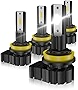 GTMOTO for 2015 2016 2017 2018 Nissan Altima Maxima Juke Murano Headlights LED Bulbs, Custom Plug and Play Low+ High Beam H11 H9 Combo, 6000K Cool White LED Conversion Kit, 4-Pack