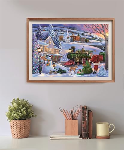 Puzzle 500 pièces : Le Train de noël Clementoni Puzzles - vue 5