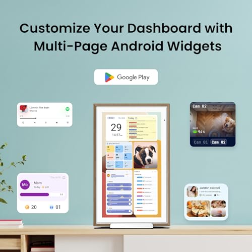 ApoloSign 15.6-inch Digital Calendar: Dual Mode Calendar with Google Play & Multi-calendar Sync, Electronic Planner & Chore Chart, Smart Touchscreen, Interactive Display for Family Schedules (Teak, 15.6") - Image 4
