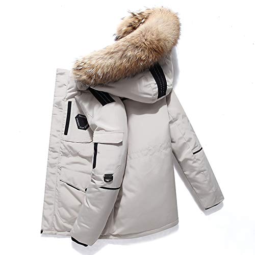 Parka à capuche doudoune homme AKT manteau d'hiver chaud en duvet de canard