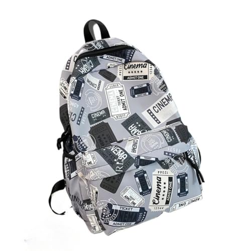Unisex large-capacity graffiti leisure backpack American street trend travel burden-reducing