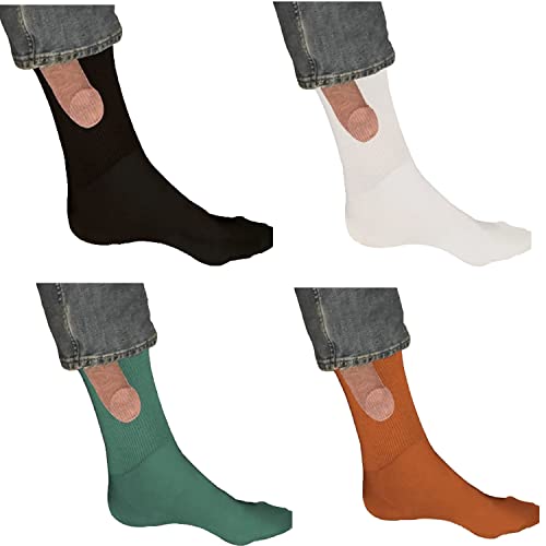 Zooarts Chaussettes en coton, chaussettes amusantes, chaussettes fantaisies amusantes et colorées, chaussettes fantaisie amusantes, cadeau de Noël, Mélange de 4 pièces, taille unique Cover