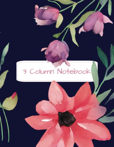 3 Column Notebook, Multipurpose Use - Account Ledger, Appointment book & more: 110 pages, ruled, 3 column pages, 8.5 x 11 inches