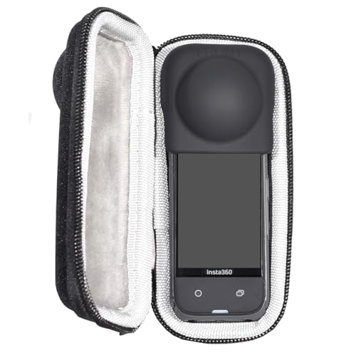 Image of Hard Case for Insta360 X4 Air /X5, X4, Small Bag, Hard Shell, Good Protection, Anti-scrathes, Supports camera with Lens Guard, With Lanyard and Carabiner Clip