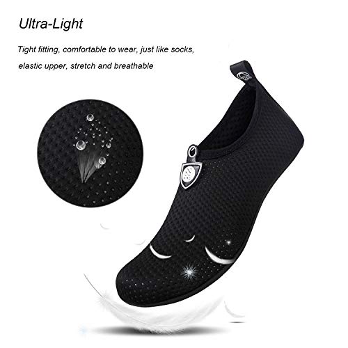 Image of WateLves Water Shoes for Womens Mens Barefoot Quick-Dry Aqua Socks for Beach Swim Surf Yoga Exercise New Translucent Color Soles