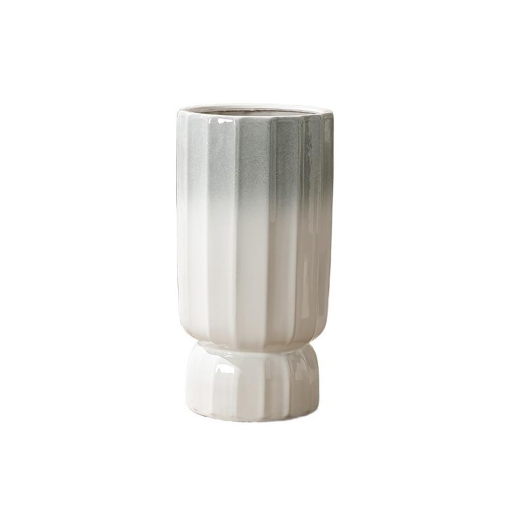 Pot de fleurs pour salon et plafond, dégradé gris blanc moderne