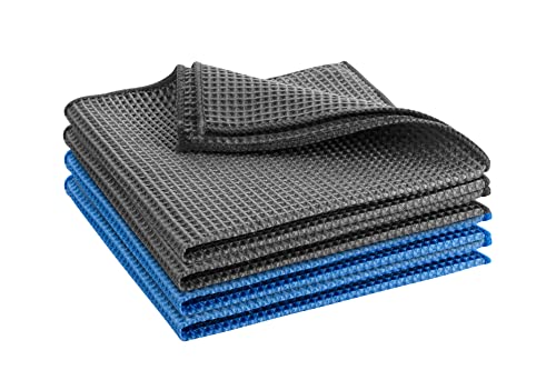 Chiffons de Verre en Microfibre de Carbone Premium pour Le Nettoyage Professionnel des vitres/miroirs/- Chiffon de Polissage avec Une Combinaison de Fibres Incroyablement Cover